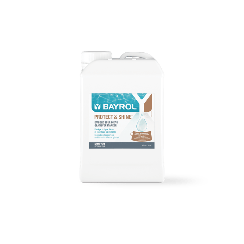 BAYROL Protect & Shine 2 L Protejează linia apei de depunerile de murdărie | Canistră (2 l) 