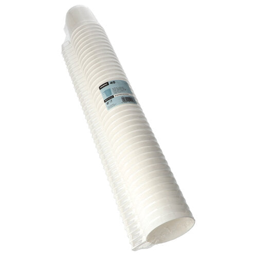 Căni de cafea Starpak 40 din PS alb, 0,25l Ø 8cm · 8,5cm, în pachet de folie termocontractabilă – practice pentru utilizarea zilnică.