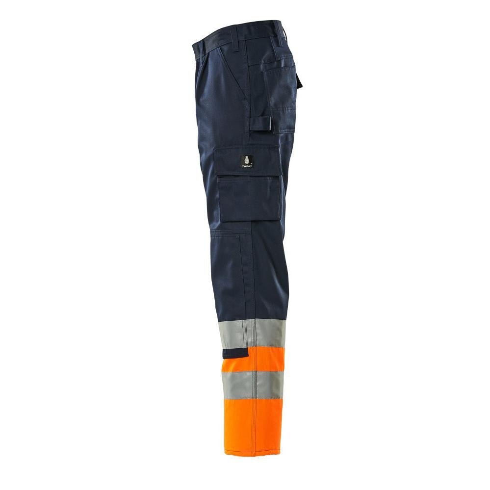 Pantaloni MASCOT® Patos, bleumarin/portocaliu hi-vis