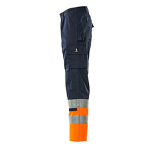 Pantaloni MASCOT® Patos, bleumarin/portocaliu hi-vis