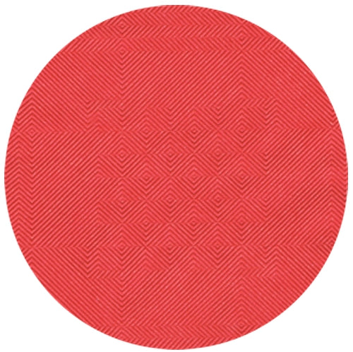 Fața de masă de hârtie cu embosare damasc (50 m x 1 m) de la PAPSTAR GmbH are o suprafață roșie circulară cu un model geometric texturat damasc - ideală pentru ocazii festive.