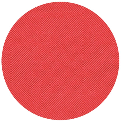 Fața de masă de hârtie cu embosare damasc (50 m x 1 m) de la PAPSTAR GmbH are o suprafață roșie circulară cu un model geometric texturat damasc - ideală pentru ocazii festive.
