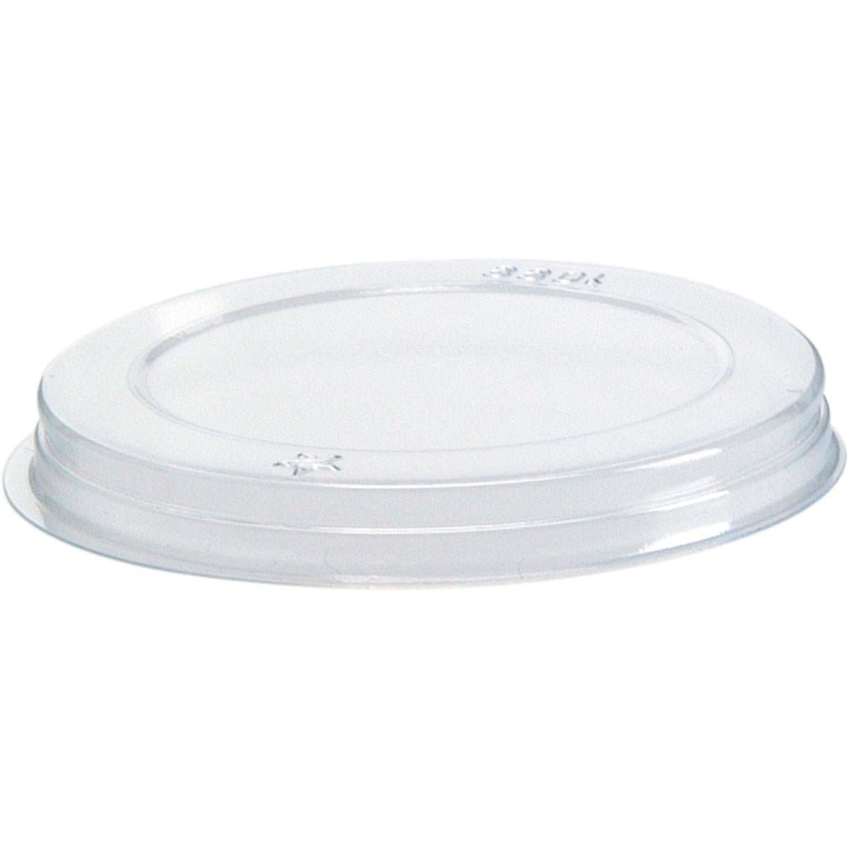 Capacul PS transparent de la Duni GmbH este plat, rotund cu margine ridicată și se potrivește optim pe recipientul 127730. Perfect ca soluție de ambalare pentru gastronomie. Pachetul conține 3400 bucăți.