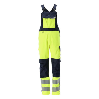 Salopete MASCOT® Davos Multisafe, galben/negru-albastru de mare vizibilitate