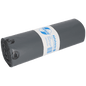 Un rolă EMIL DEISS KG (GmbH + Co.) DEISS 14018 saci de gunoi gri (700x1100x0,1 mm, 20 bucăți) este ambalată curat cu o etichetă alb-albastră cu text și cod de bare pe un fundal alb.