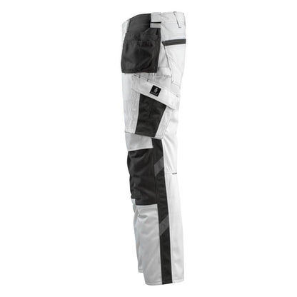 Pantaloni de artizan MASCOT® Bremen, alb/antracit închis