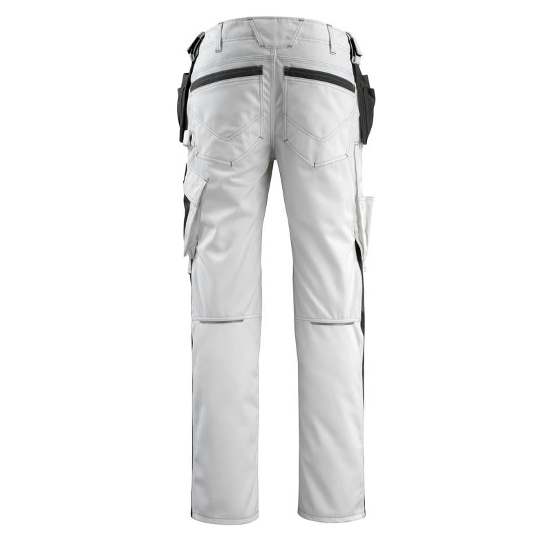 Pantaloni de artizan MASCOT® Bremen, alb/antracit închis