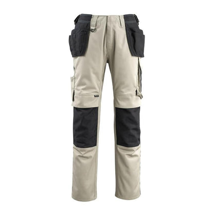 Pantaloni de artizan MASCOT® Bremen, kaki deschis/negru