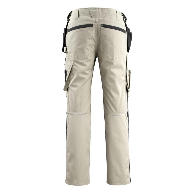 Pantaloni de artizan MASCOT® Bremen, kaki deschis/negru