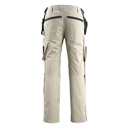 Pantaloni de artizan MASCOT® Bremen, kaki deschis/negru