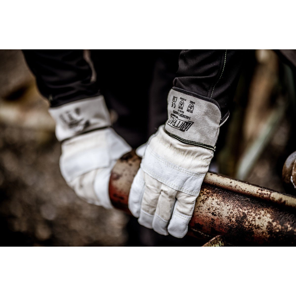 NITRAS HADES, manusi protectie taietura, culoare naturala/gri