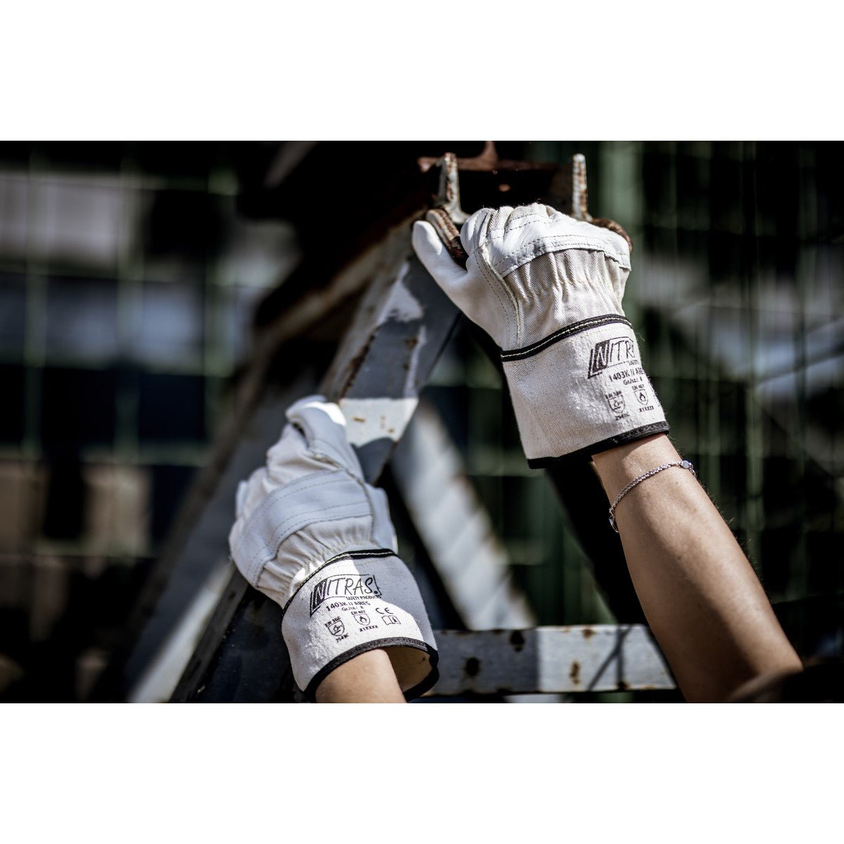 NITRAS ARES, manusi protectie taietura, culoare naturala/gri
