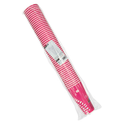 Un pachet sigilat cu 50 de pahare de hârtie roz Starpak (0,5 l, Ø 8,97 cm, 16,83 cm) pentru băuturi reci, ideal pentru petreceri, cu o etichetă de produs pe ambalajul exterior din folie.
