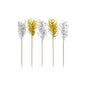 Aceasta PAPSTAR Set de decorațiuni „Frills” auriu/argintiu (10,5 cm, 30 de bucăți) de la PAPSTAR Produsele GmbH sunt decorate cu sclipici metalic festiv, în nuanțe de auriu și argintiu – ideale ca accesorii de petrecere sau decorațiuni de masă pentru sărbători, prezentate pe un fundal alb simplu.