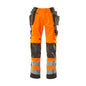 Pantaloni de artizan MASCOT® Wigan, portocaliu hi-vis/antracit închis