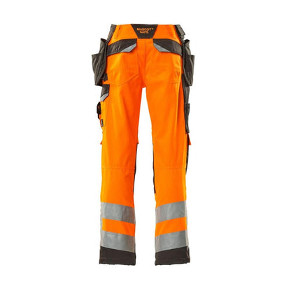 Pantaloni de artizan MASCOT® Wigan, portocaliu hi-vis/antracit închis