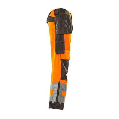 Pantaloni de artizan MASCOT® Wigan, portocaliu hi-vis/antracit închis