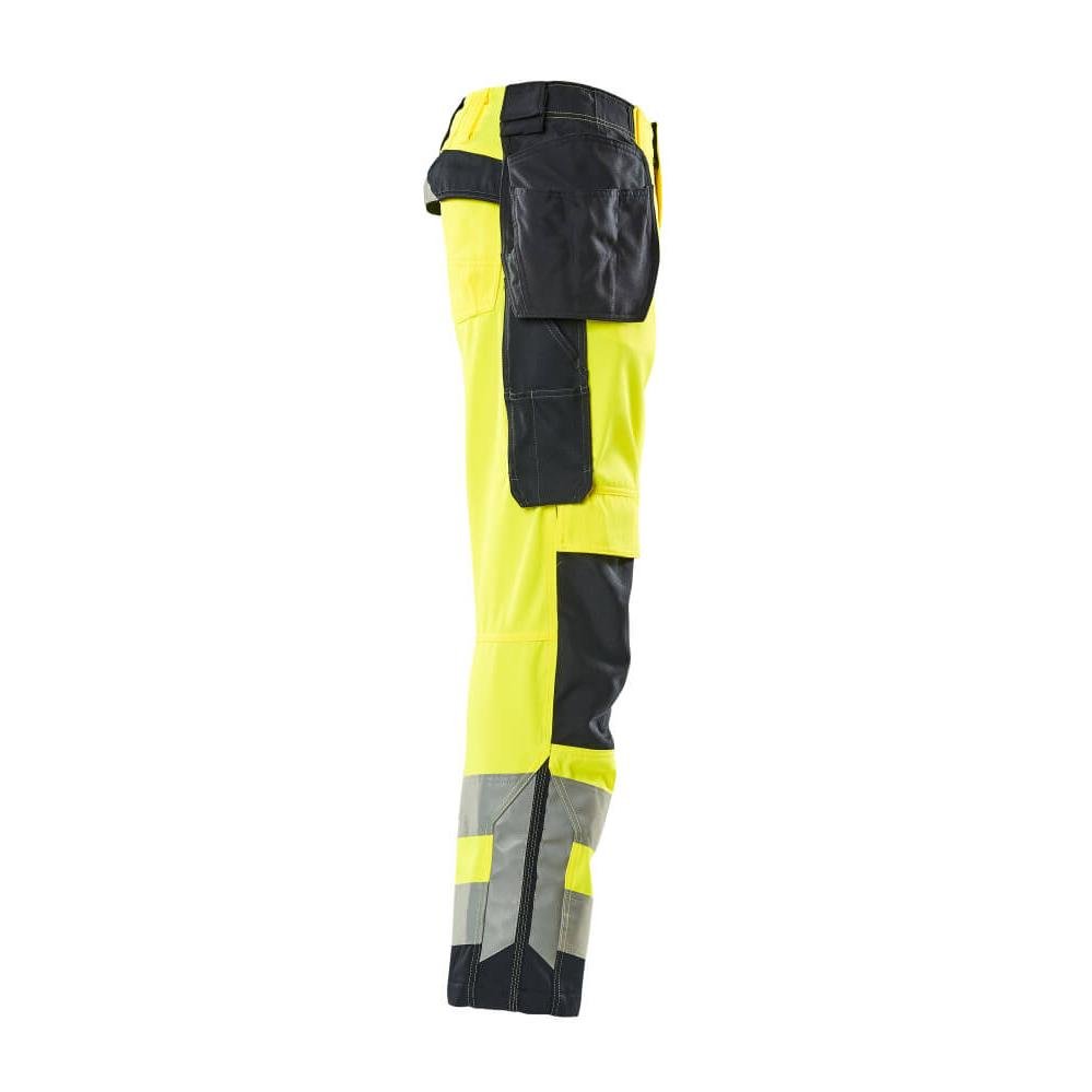Pantaloni de artizan MASCOT® Wigan, galben/negru-albastru de mare vizibilitate