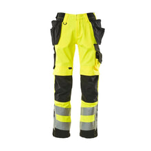 Pantaloni de artizan MASCOT® Wigan, galben/negru de mare vizibilitate