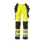 Pantaloni de artizan MASCOT® Wigan, galben/negru de mare vizibilitate