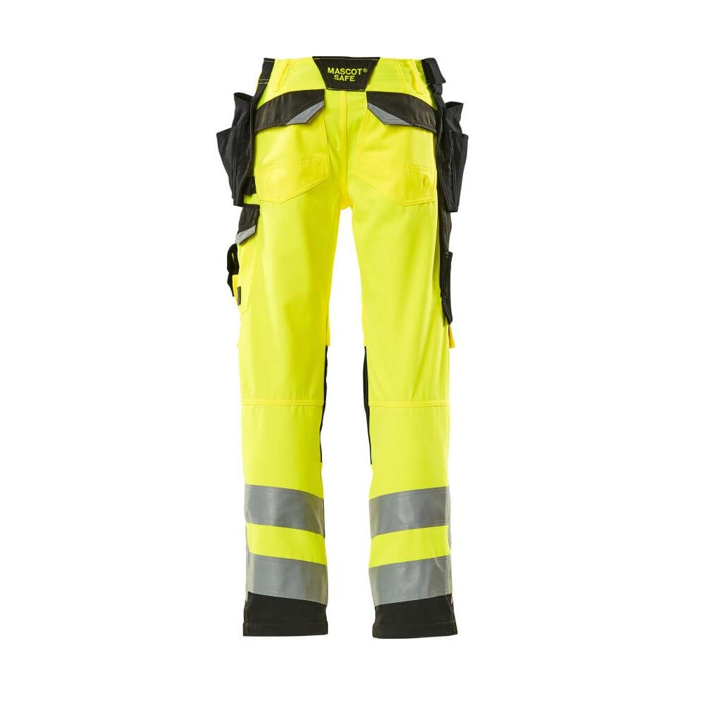 Pantaloni de artizan MASCOT® Wigan, galben/negru de mare vizibilitate