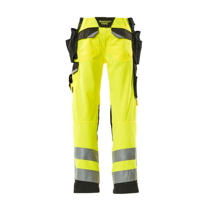 Pantaloni de artizan MASCOT® Wigan, galben/negru de mare vizibilitate