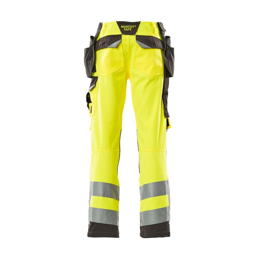 Pantaloni de artizan MASCOT® Wigan, galben vizibil/antracit închis
