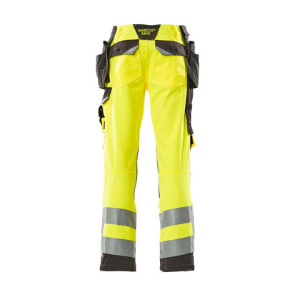 Pantaloni de artizan MASCOT® Wigan, galben vizibil/antracit închis