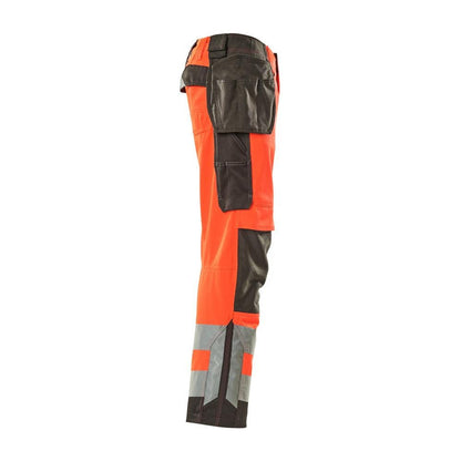 Pantaloni de artizan MASCOT® Wigan, roșu vizibil/antracit închis
