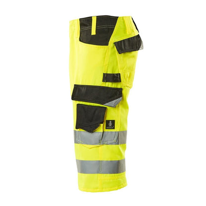Pantaloni trei sferturi MASCOT® Luton, galben/negru foarte vizibil