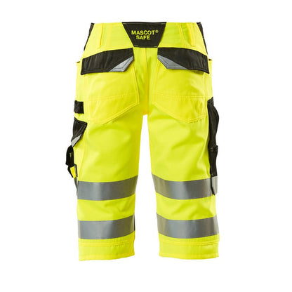 Pantaloni trei sferturi MASCOT® Luton, galben/negru foarte vizibil