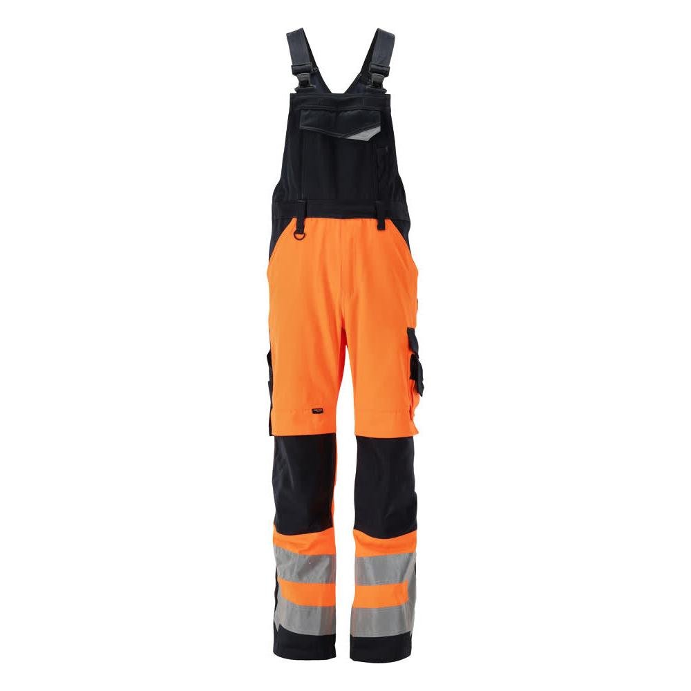 Salopete MASCOT® Newcastle, portocaliu mare vizibilitate/negru-albastru
