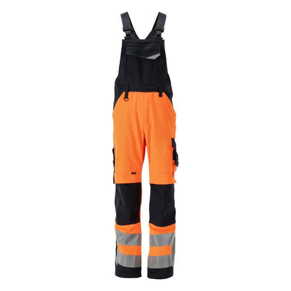 Salopete MASCOT® Newcastle, portocaliu mare vizibilitate/negru-albastru