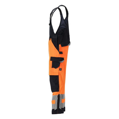 Salopete MASCOT® Newcastle, portocaliu mare vizibilitate/negru-albastru