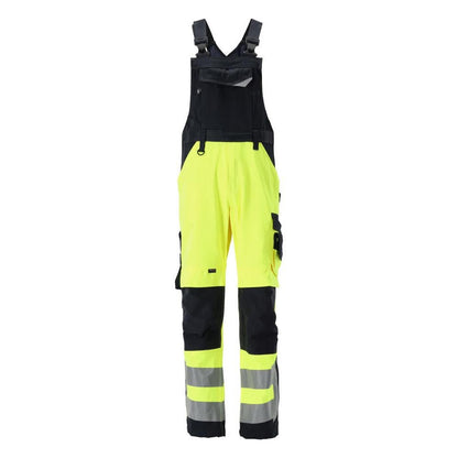 Salopete MASCOT® Newcastle, galben/negru-albastru de mare vizibilitate