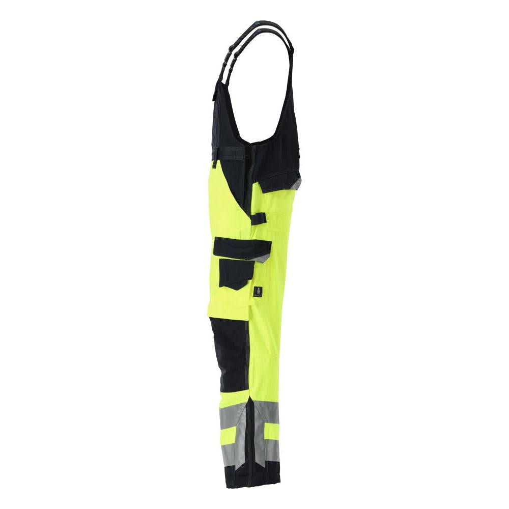 Salopete MASCOT® Newcastle, galben/negru-albastru de mare vizibilitate