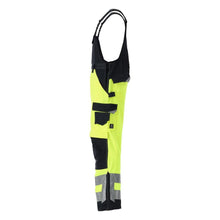 Salopete MASCOT® Newcastle, galben/negru-albastru de mare vizibilitate
