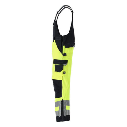 Salopete MASCOT® Newcastle, galben/negru-albastru de mare vizibilitate