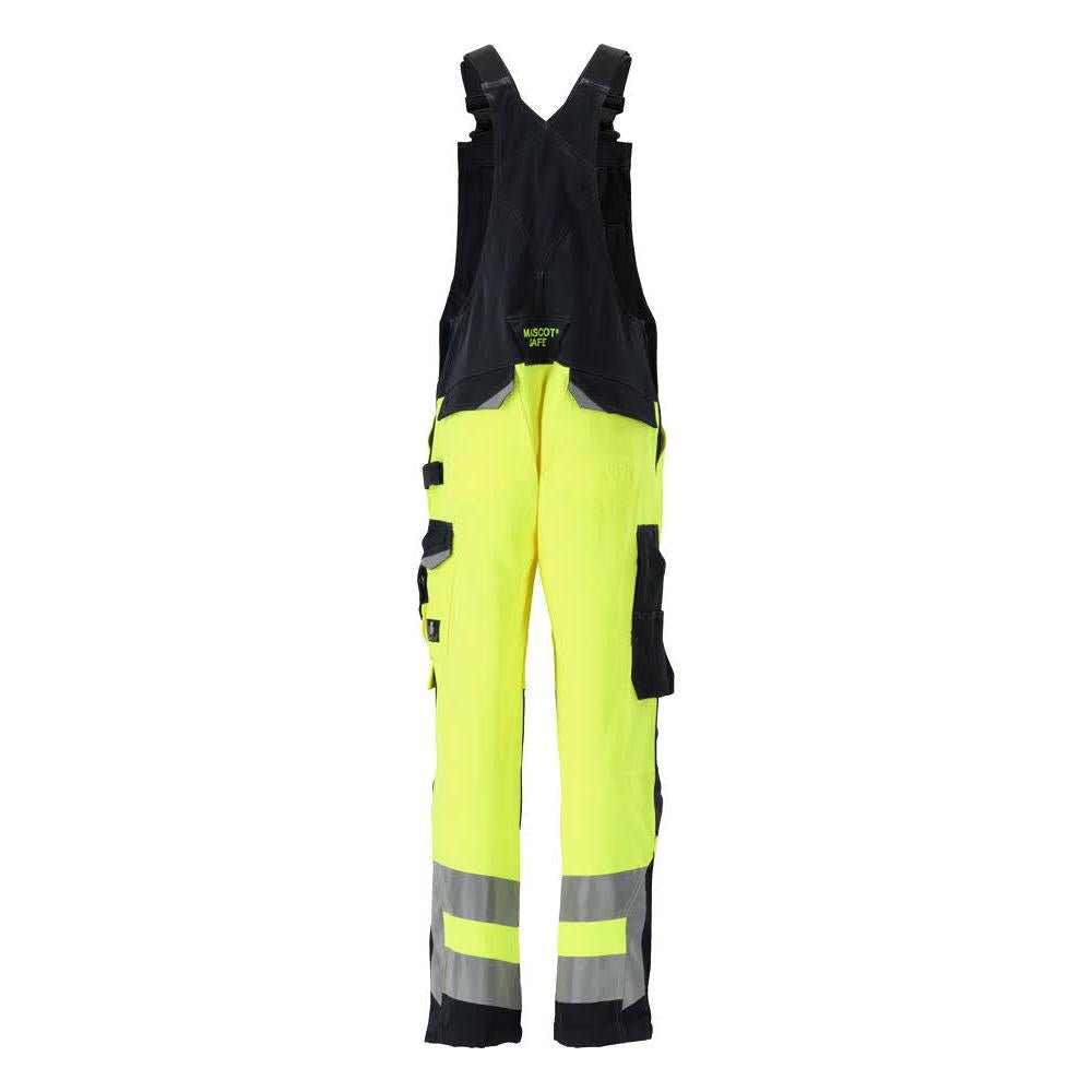 Salopete MASCOT® Newcastle, galben/negru-albastru de mare vizibilitate