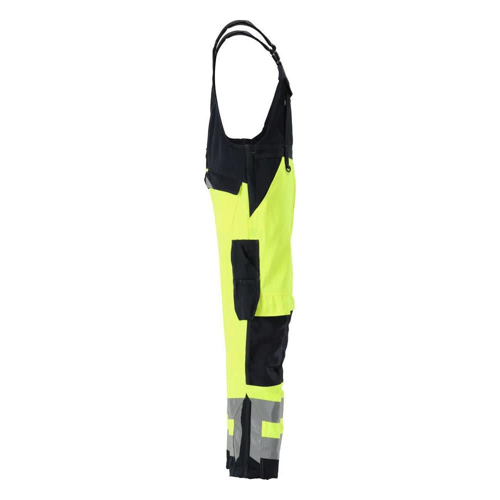 Salopete MASCOT® Newcastle, galben/negru-albastru de mare vizibilitate