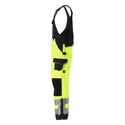 Salopete MASCOT® Newcastle, galben/negru de mare vizibilitate