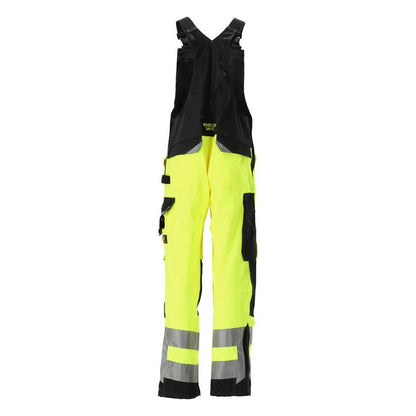 Salopete MASCOT® Newcastle, galben/negru de mare vizibilitate