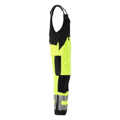 Salopete MASCOT® Newcastle, galben/negru de mare vizibilitate