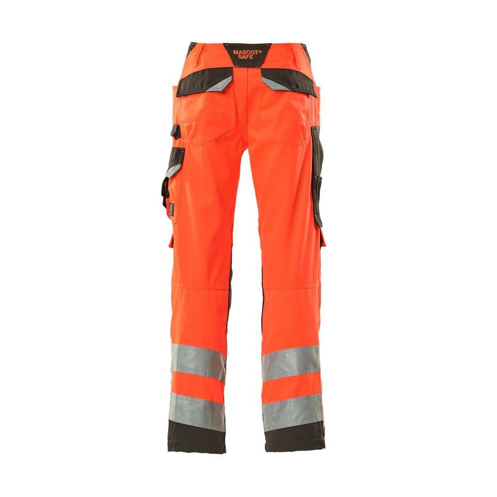 Pantaloni MASCOT® Kendal, rosu hi-vis/antracit inchis
