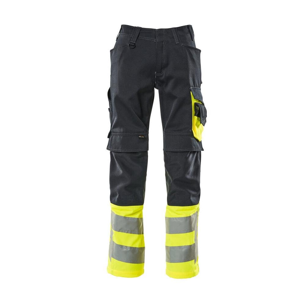 Pantaloni MASCOT® Leeds, negru albastru/galben hi-vis
