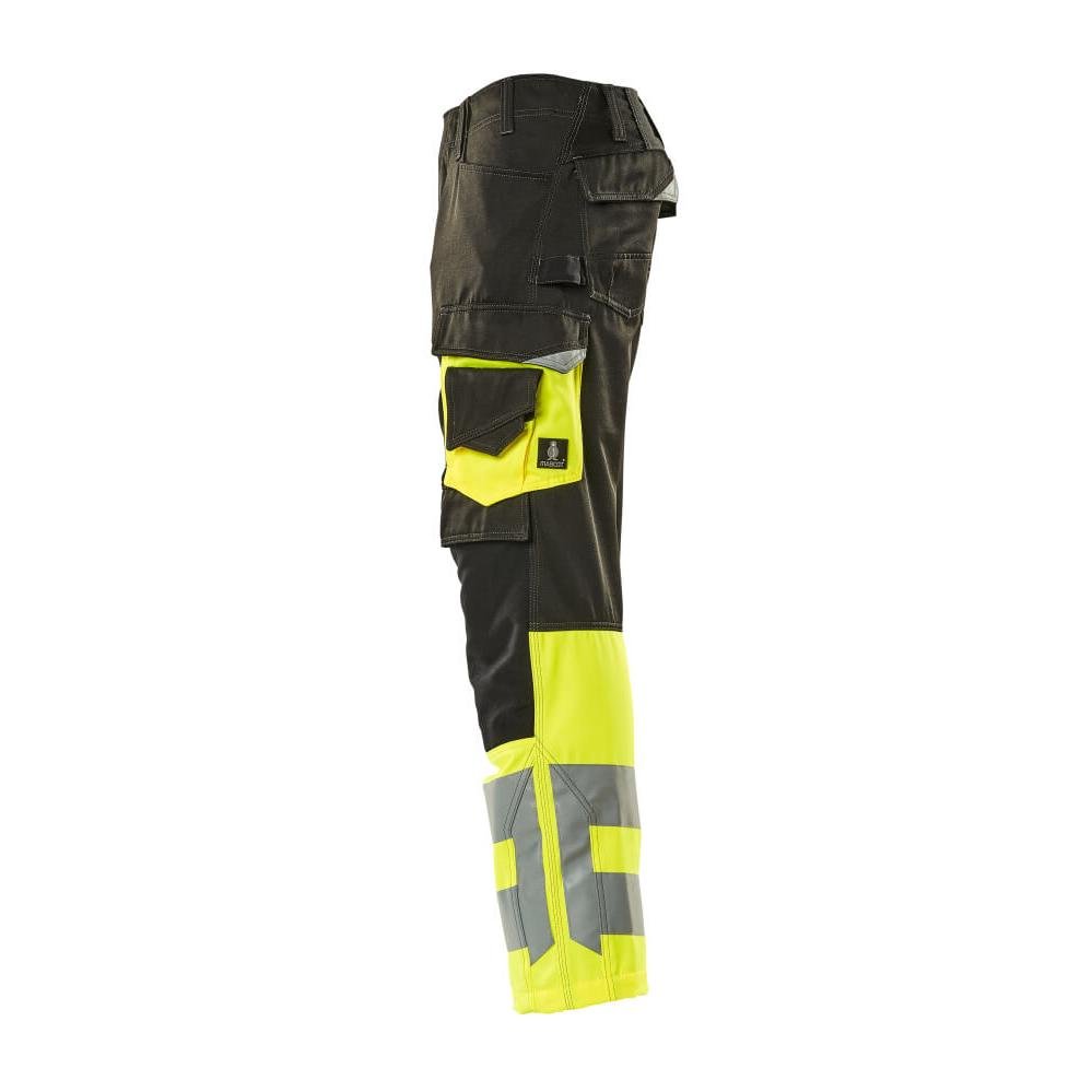 Pantaloni MASCOT® Leeds, negri/galben hi-vis