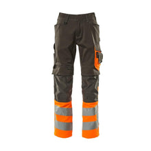 Pantaloni MASCOT® Leeds, antracit închis/portocaliu de mare vizibilitate