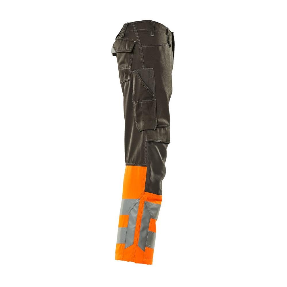 Pantaloni MASCOT® Leeds, antracit închis/portocaliu de mare vizibilitate