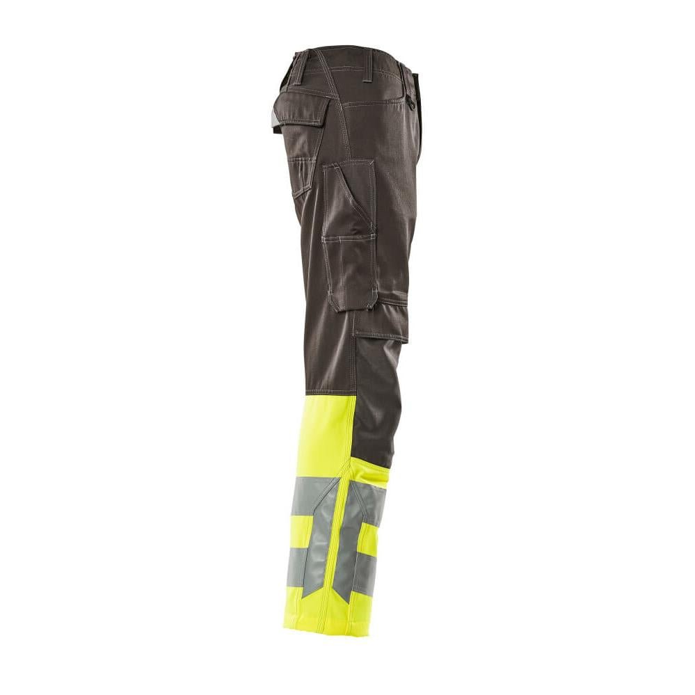 Pantaloni MASCOT® Leeds, antracit închis/galben mare vizibilitate