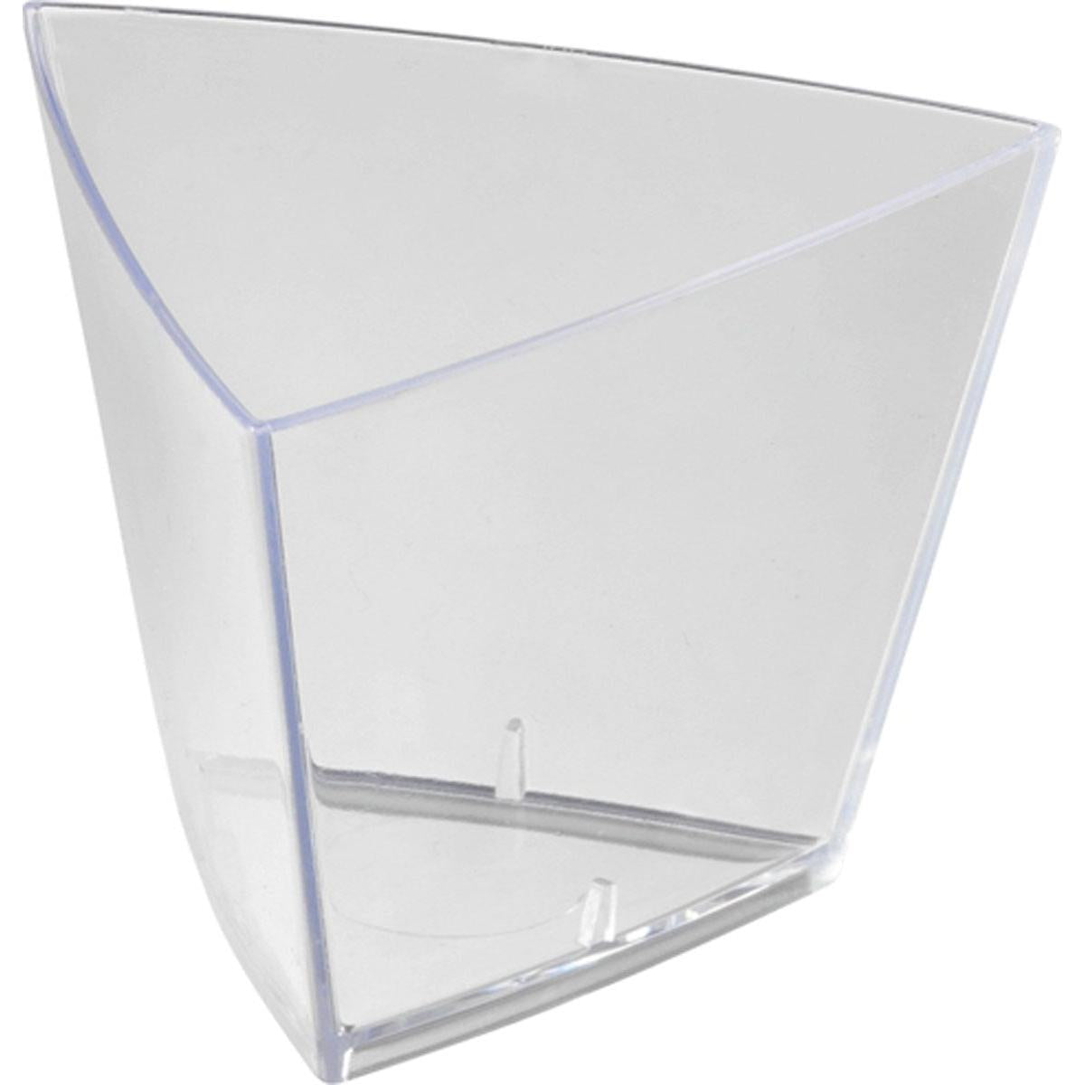 Tri Transparent PS 55x55x45 mm de la Duni GmbH este un ambalaj din plastic transparent cu laturi bombate și fund plat, perfect ca cutie de depozitare mică pentru obiecte mici. Pachet cu 90 de bucăți - soluție ideală de depozitare subțire.